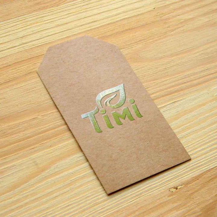 Cardboard label custom Timi 8,8x4,2cm