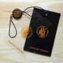 Tags for luxury clothing line "Temple of Vendora" 9,5x6 cm