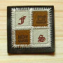 Leather stripe with embossed