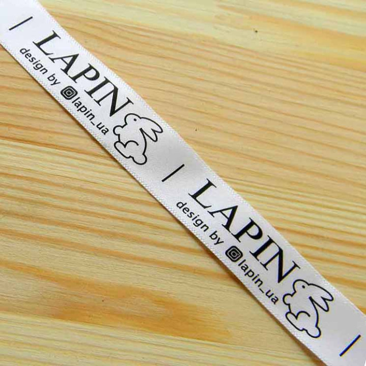 Label tape satin "Lapin" 1.5 cm
