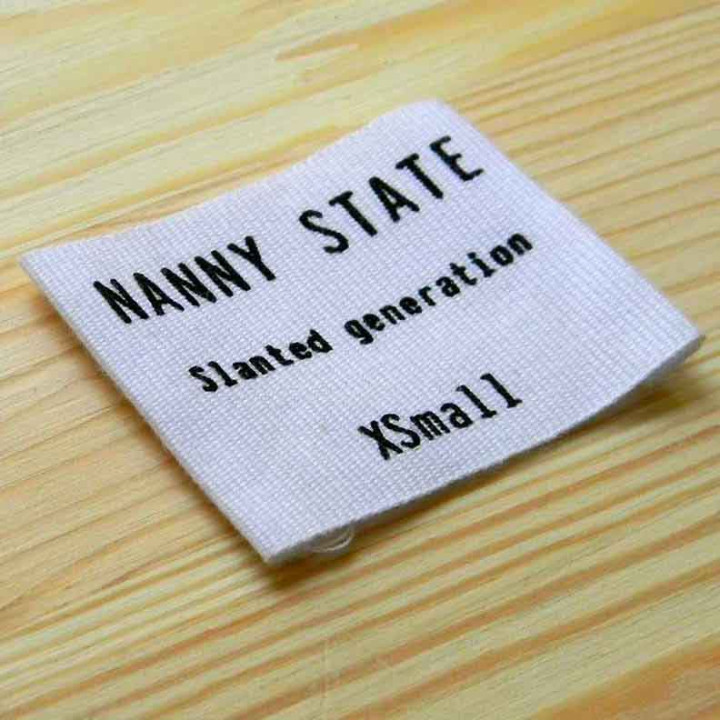 Этикетка фактурная "Nanny State" 6,5х4,5 см