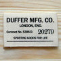 Печатная этикетка "Duffer" 5,5х2,5 см