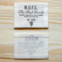Этикетка из натуральной ткани "M.U.F.C." 6,5х5,5 см