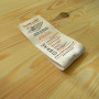 Satin label on the mattress 11,5x6 cm