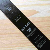Thick satin label in roll "Tu" 2cm
