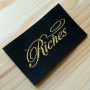 Жаккардовая этикетка с люрексом "Riches" 7,5х4 см