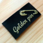Этикетки с шелковой нитью "Golden pin" 5х2 см