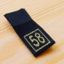 Жаккардовый (тканый) размерник 6,5х1,5 см, нить люрекс