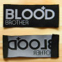 Жаккардовая этикетка "Blood" 7,5х2,5 см