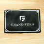 Sew-on label for clothing "Grand Furs" 12x7,5 cm