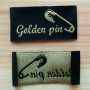 Этикетки с шелковой нитью "Golden pin" 5х2 см