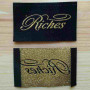 Жаккардовая этикетка с люрексом "Riches" 7,5х4 см