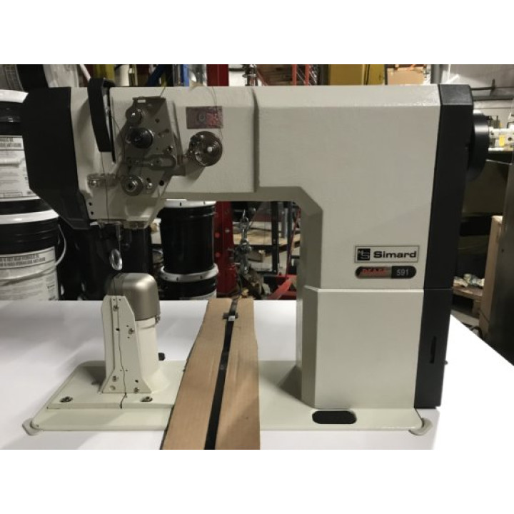 Pfaff 591 with a core platform, lower roller, needle feed and top driven roller feed